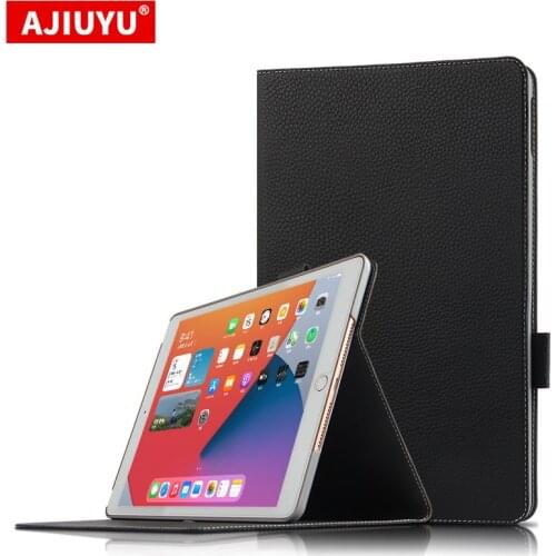Case Cowhide For iPad 8th Gen 2020 Protective Cover Genuine Leather Cases For 2020 iPad 8th 10.2" A2270 A2428 Smart Cover Case