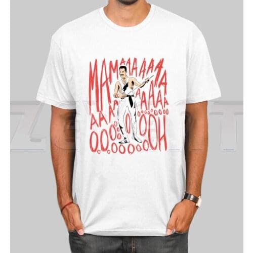 Freddie Mercury Queen Music Rock Band T Shirts Fashion Men and Women Top T-shirt Short Sleeve Unisex Tshirt Streetwear