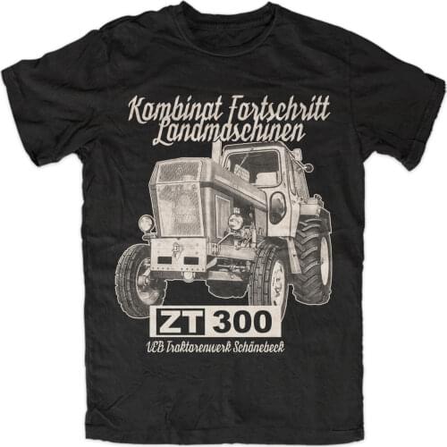 Round Neck Cotton Casual Zt 300 T-Shirt Schwarz 303 305 Traktor Ifa Lpg Agra Fortschritt Schoenebeckmuscle Men MenS T Shirts