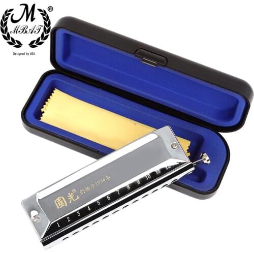 M MBAT Harmonica 12 Holes 48 Tones have Normal tone and Semitone melody Mouth Organ Wind Musical Instruments Bagpipe Tool