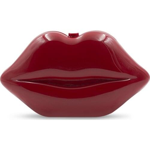 Hot Cute Big Lips Shoulder Purse Women Handbags Free Shipping Lady Small Crossbody Bags Women Acrylic Jelly red-mouth Clutch Bag