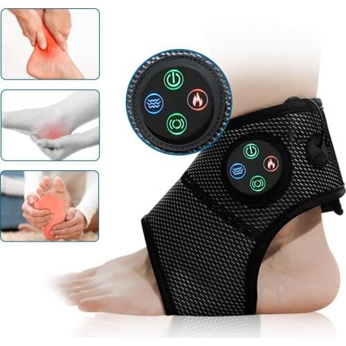 Ankle Brace Treatments Ankle Massager Foot Compression Air Massager Electric Vibration Hot Compress Feet Heating Brace Massager