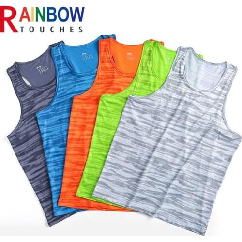 Rainbowtouches Sports Vest Men 2021 New Running Training Leisure Quick Drying Breathable Elastic Fitness Vest Mens