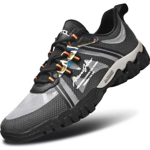 Summer Outdoor Air Mesh Breathable Men Hiking Shoes Trekking Upstream Treking Camping High Quality Light Water Aqua New 2021