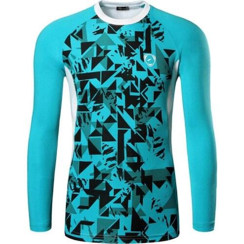 Jeansian mens Dry Fit Long Sleeve Sport Tee Shirts T-Shirt Tshirt Fitness Gym Running Workout LA197 LightBlue