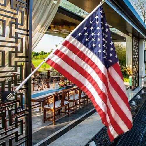 Wall Mount Flagpole Holder Bracket Base Stand Guardrail Stainless Steel Strong Durable Safe Practical Disassemble 145*110*30 Cm