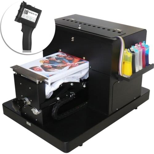 A4 Flatbed Printer T-Shirt Printer For Clothes t shirt a4 Flatbed Printing Machine & Handheld Printer Label QR Code Printer