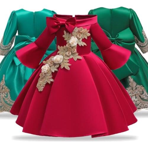 Vestido infantil Kids Christmas Dresses For Girl Princess Costume Flower Girls Wedding Dress Children Formal Evening Party Dress
