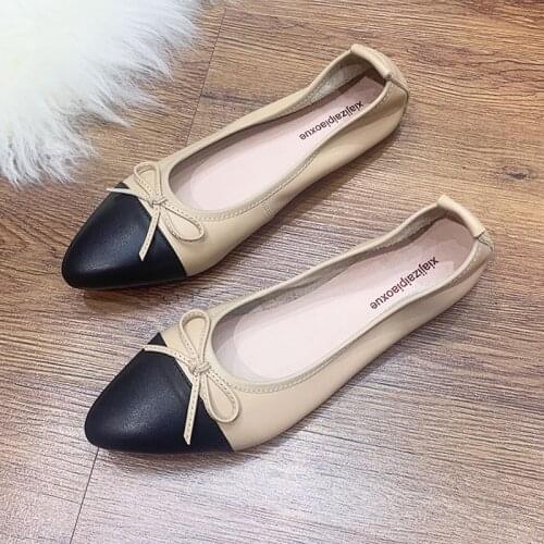 Plus Size 34-43 Women Ballet Flats New Fashion Shallow Mouth Flat Heel Ladies Loafers Shoes Handmade Slip On Casual Shoes Woman