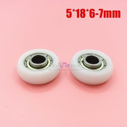 5*18*6mm R wheel POM bearing pulley 695zz bearing ( height 7mm ) for doors and Windows timing belt idler pulley+bearing