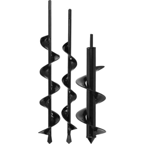 Garden Auger Spiral Drill Bit Flower Planter Bulb HEX Shaft Drill Auger Yard Gardening Bedding Planting Hole Digger Tool
