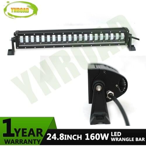 YNROAD 160W 24.8inch LED wrangler Light Bar led offroad bar with high low beam for offroad,4x4 ,4WD, ATV, UTV use