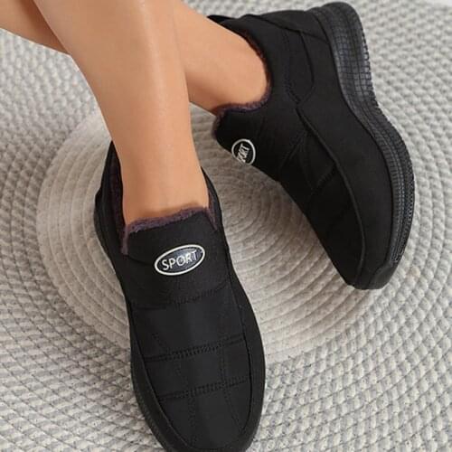 MCCKLE Women Boots Lightweight Winter Shoes Mens Ankle Botas Waterproof Snow Boots Couples Slip On Casual Shoes Plush Footwear