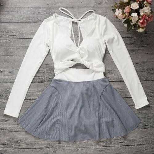 2021 Women Long Sleeve One Piece Swimwear Swim Beach Dress Padded Bathing Suit Summer Sexy Swimsuit Ladies Swimsuits Beachwear