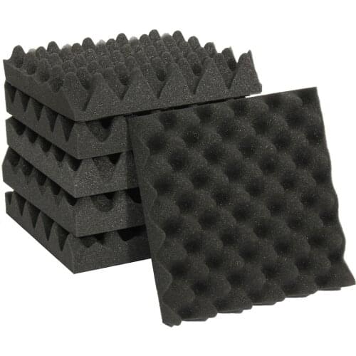 Sound Insulation Foam Egg Crate Studio Acoustic Foam Sound Insulation Treatment Egg Profile Wedge 25X25X5CM