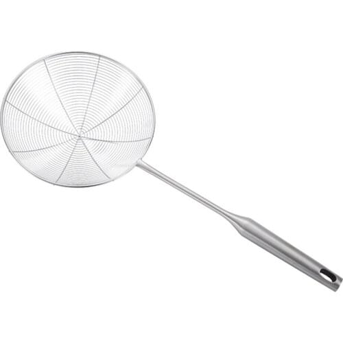 1pc Colander Hot Pot Spoon Net Frying Funnel Anti-scald Non-slip Handle Eat Hot Pot Fish Dumplings Colander
