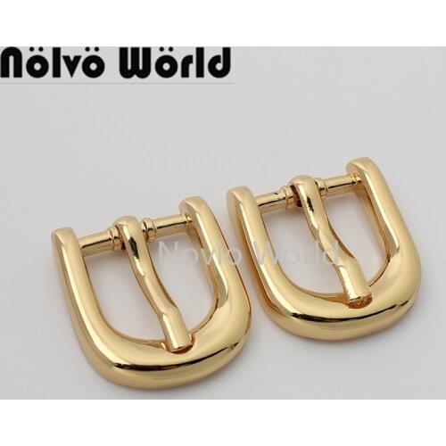 10-50 pieces 6 colors 28*25mm 5/8" inner polish round shape metal shouldbag straps belt adjusted pin buckle bag accessories