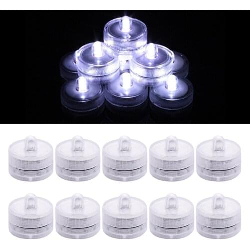 12pcs Submersible LED Lights, Waterproof Mood Light Underwater Lights Battery Powered Lamp for Vase Fishtank Wedding Festival