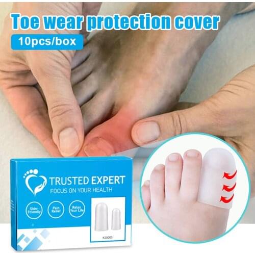2021 10Pcs Silicone Big Toe Protector Hole Tube Protect Thumb Calluses Blisters Foot Separators Care SSwell