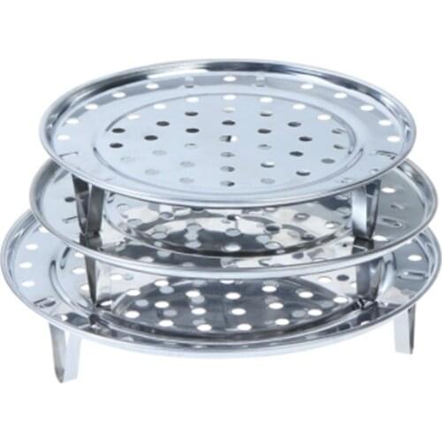 3Pcs Stainless Steel Kitchen Food Steamer Steaming Rack Multifunction Bowl Pot Steaming Tray Stand Basket Kitchen Accessories