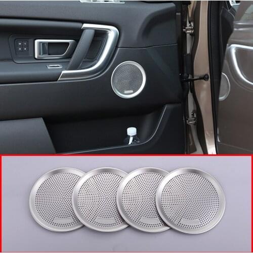 4pcs For Land Rover Discovery Sport 2015-2018 Car Aluminum Alloy Door Speaker Cover Trim