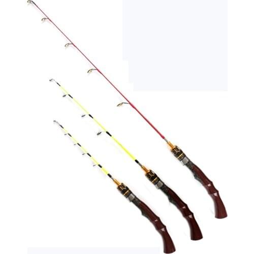 AD New high-end wood-like portable winter ice fishing rod for carp pole tent pole 25cm 35cm 56cm tip three choices