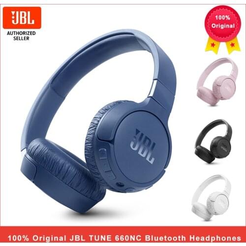 JBL TUNE 660NC Wireless Bluetooth Headphones T660NC Noise Cancelling Pure Bass Earphone Gaming Sport Headset Handsfree with Mic