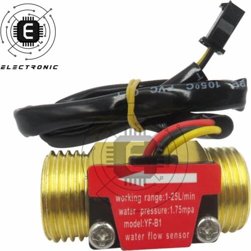 G1/2 Water Flow Sensor, Turbine Type Flow Meter, Widely Used in Water Heaters and Drinking Fountains