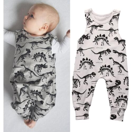 2017 Pudcoco Kids Baby Girl Boy Fashion Rompers Brand New Dinosaur Infant Romper Jumpsuit Sleeveless Animals Outfit set 1pcs Hot