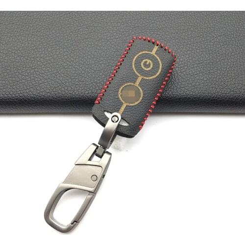 For Yamaha NVX155 QBIX AEROX JAUNS XMAX300 Top Layer Leather Moto Key Cover Case Set 2 Button Motorcycle Remote Protect Shell