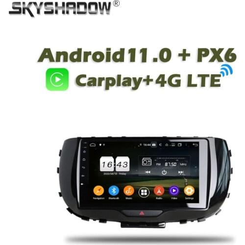 Wireless Carplay PX6 9" DSP Android 10.0 4GB + 128GB Car DVD Player GPS Map RDS Radio Wifi Bluetooth 5.0 For KIA SOUL 2019 2020