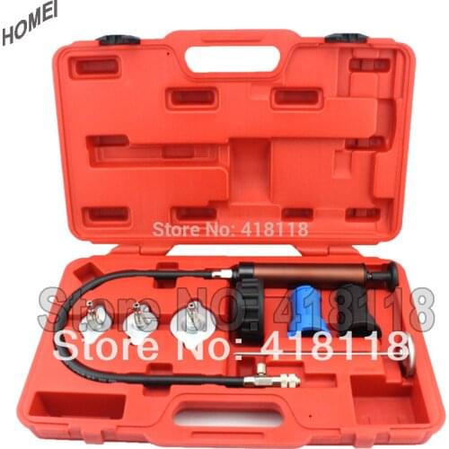 Taiwan Tools 7pcs Radiator Tester Cooling System Pressure Tester Set With Switch Connector Of Radiator Lid A/BTaiwan Tools 7pcs