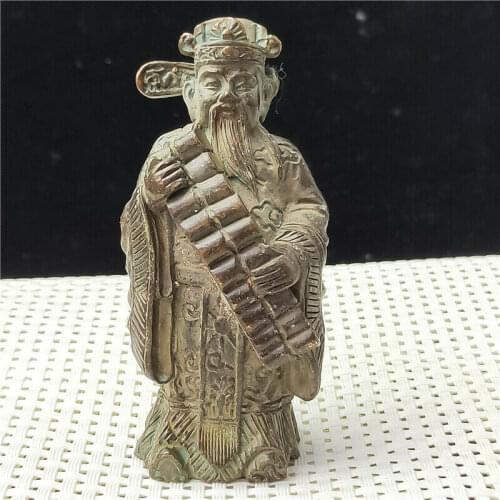 Chinese Antiques Fengshui Bronze Ware Pure Copper Buddha Ornaments Statues for Decoration Collection Ornaments Figurines