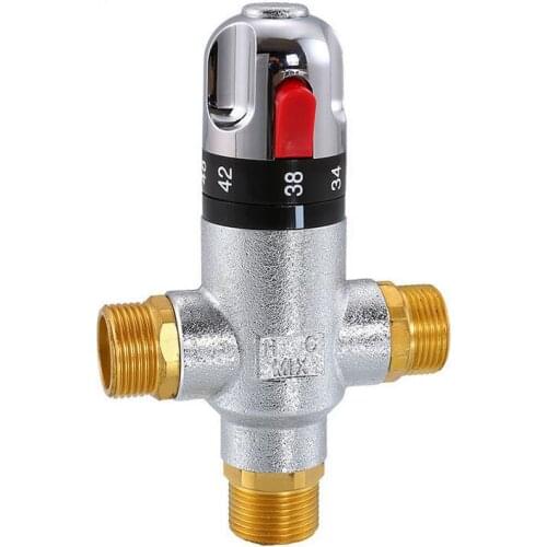 Bathroom wash basin temperature control valve, Brass thermostatic valve hot cold mixing valve, Kitchen/Toilet mixer valve