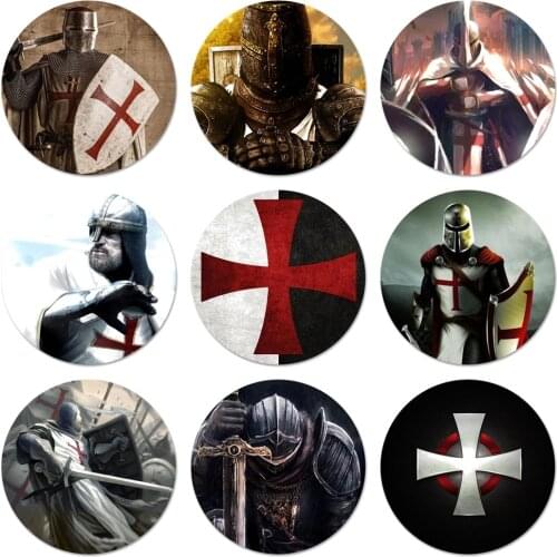 Knight Templar Icons Pins Badge Decoration Brooches Metal Badges For Clothes Backpack Decoration