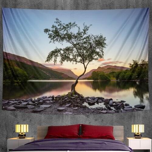 Beautiful scenery home decoration tapestry Hippie Bohemian decoration Mandala bedroom psychedelic scene bed sheet sofa blanket
