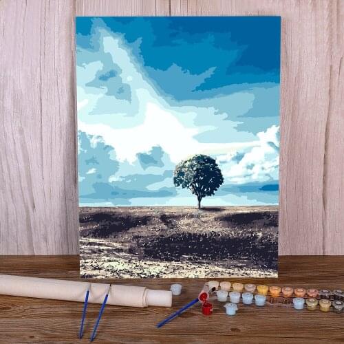 Landscape Mountain Sunrise Painting By Numbers Set Acrylic Paints 40*50 Canvas Pictures Home Decor Crafts Adults Art