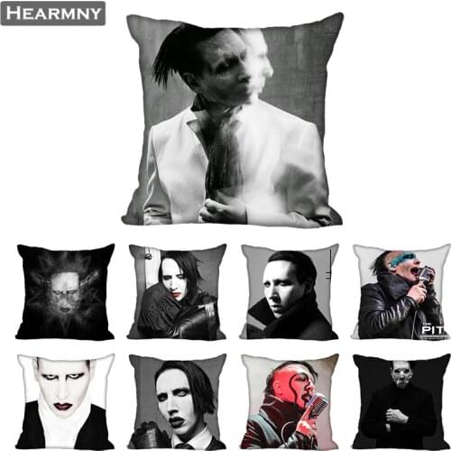 Marilyn Manson Pillow Case For Home Decorative Pillows Cover Invisible Zippered Throw PillowCases 40X40,45X45cm