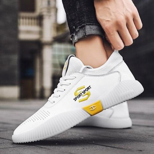 Spring New Men Shoes Sneakers White 2020 Fashion Flat Casual Shoes for Men Mesh Breathable Walking Shoes Sneaker . Tenis
