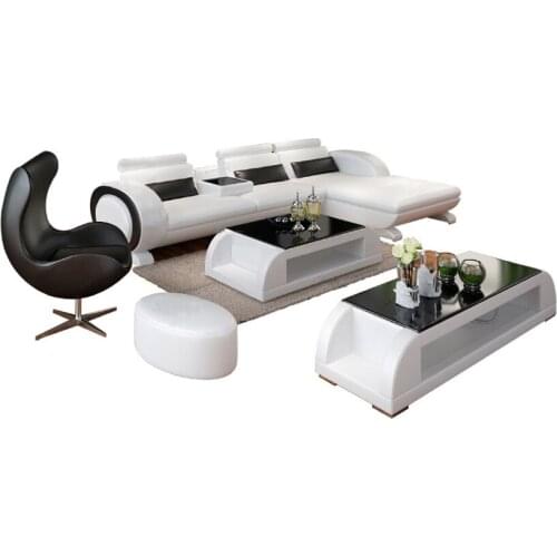 Living Room sofa set real cow genuine leather sofas диван salon couch puff asiento muebles de sala canapé creative L sofa cama
