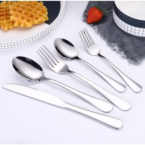20PC Stainless Steel Cutlery, Mirror Polished Western Cutlery Set Golden Color Steak Cutlery Exquisite Cutlery Set