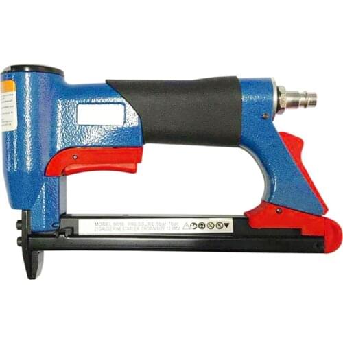 New 1/2 Inch Pneumatic Air Stapler Nailer Fine Stapler Tool For Furniture Blue Nailer Tool 4-16Mm Woodworking Pneumatic Air Powe