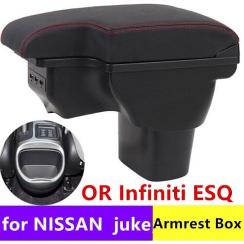 For Infiniti ESQ armrest box NISSAN juke universal car center console caja modification accessories double raised with USB
