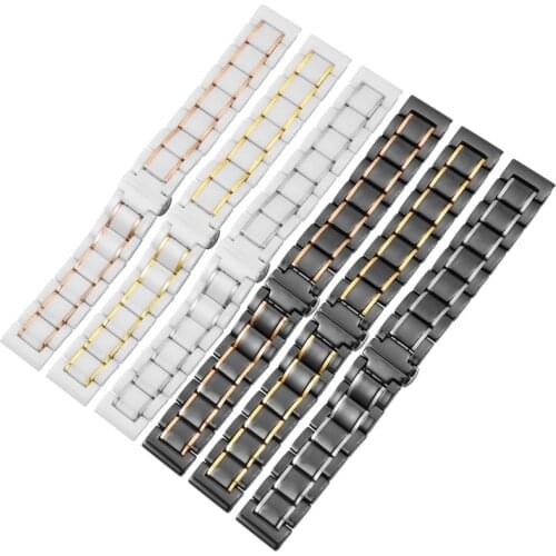 Ceramic watchband 16mm 18mm 20mm 22mm men and women bracelet for Huawei watch GT2 pro B3 B5 smart watch chain