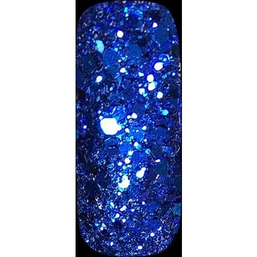 Sapphire Blue Mix Size Nail Art Glitter Powder Hexagonal Manicure Sequins Dust Sheet Nail Glitter Christmas Craft Decoration