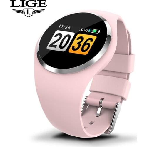 LIGE Smart Watch Women IP67 Waterproof Fitness Tracker Heart Rate Blood Pressure Pedometer Smart Wristband Sport Smart Bracelet