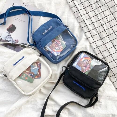 Women Messenger Bags Handbags 2020 Summer New Cartoon Transparent Female Casual Cute Shoulder Bags Mini Crossbody Bags for Girls