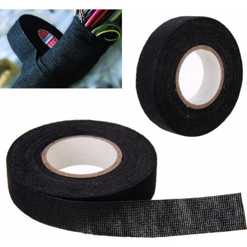 1pc Heat-resistant Wiring Harness Tape Looms Wiring Harness Cloth Fabric Tape Adhesive Cable Protection 19mm x 15M