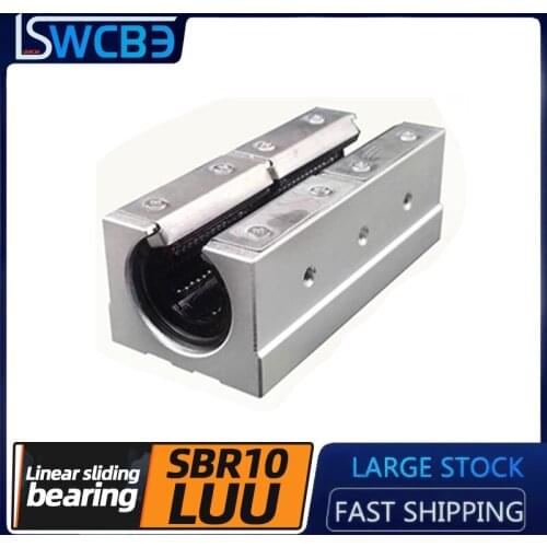 Lengthened standard open type box-type linear slider bearing 1PCS SBR10LUU slider
