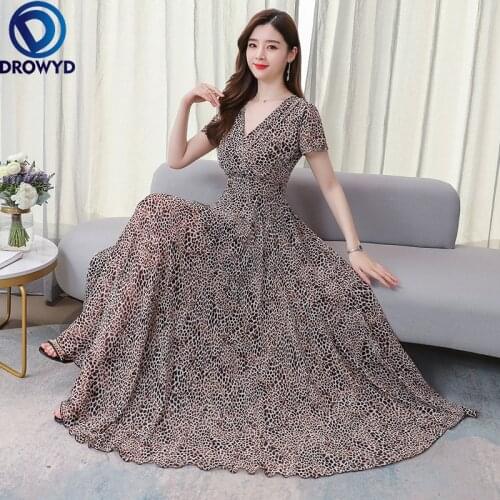 Fashion Short Sleeve Chiffon Print Dresses New Summer V-neck Elegant Slim Short Sleeve Floral Dress Women Bodycon Party Vestidos